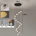 16 heads / gold / RC remote dimming