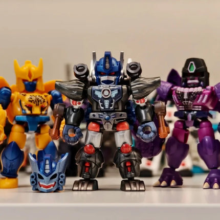 Blokees Transformers Defender Version 6 Collectible Blind Box Beast Wars Action Figures Optimus Prime Megatron Bruticus Model