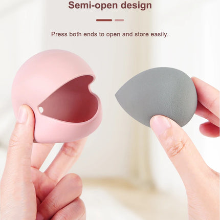 1Pcs Makeup Sponge Holder Eco-Friendly Silicone Multi-hole Beauty Egg Storage Case Travel Protable Cosmetic Puff Holder Box