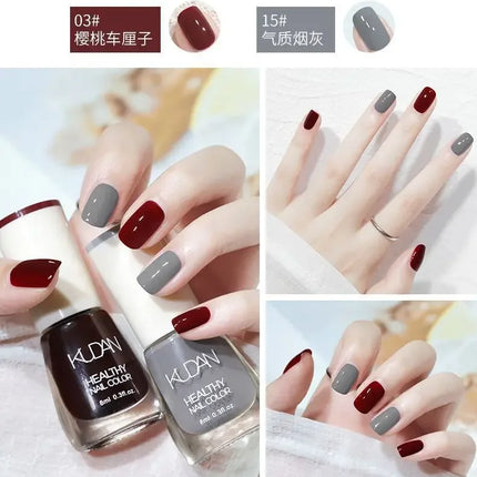8ml Water-based Nail Polish No Baking Long Lasting Semi-permanent Quick Dry non-peelable Nail Varnish DIY Fashion Manicure