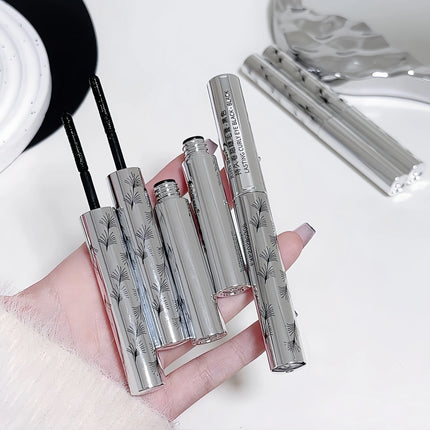 Steel Tube Mascara-Special Spiral Brush,Waterproof LongLasting Silk Fiber Mascara,keep Each Eyelash Curled for aLong Time Makeup