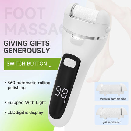 Rechargeable Electric Foot Grinder - USB Powered Callus Remover with Adjustable Speeds, for Men & Women's Pedicure and Self-Care