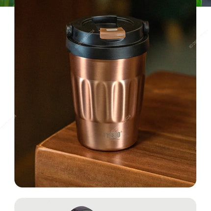 400/500ML Tyeso Vintage Coffee Mug Portable Steel Insulated Travel Cup Convenient Handheld 304 Stainless Thermos for On-the-Go