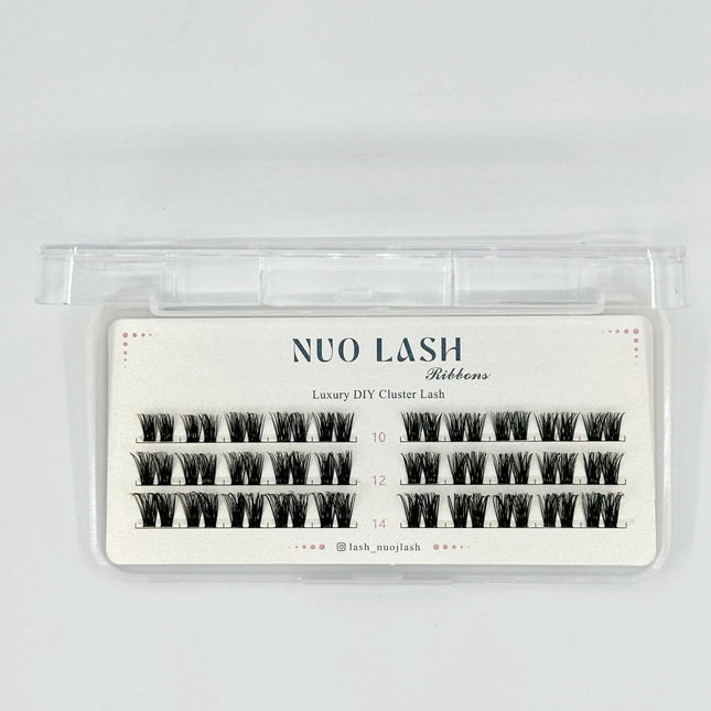 Nuo Cluster Eyelash Thin Band Natural Look Wholesale Diy Pre-cut Lash Extensions Super Soft Segment Lash Clusters Private Label