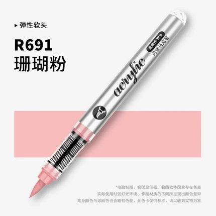 GRASP 120/1 Colors Acrylic Marker Pens Waterproof Pen Soft Brush Nib Student Art for Glass Stone Art School Supplies Stationery
