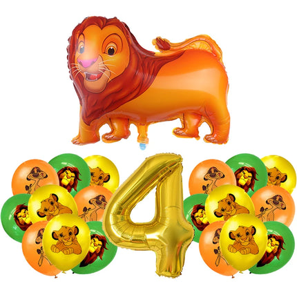 Lion King Birthday Party Decoration Simba Tableware Plate Cup Balloon Set Banner Backdrop Gift Bags Sticker Kids Party Supplies
