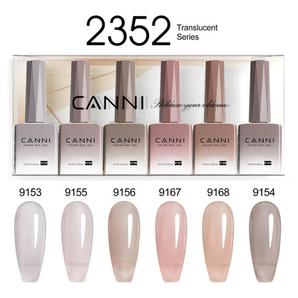 6pcs/kit CANNI TPO FREE HEMA FREE Halloween Nails Color Set Dark Red Semi Permanent Soak off UV LED Gel Varnish Christmas Gift