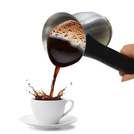 Electric Coffee Pot Ergonomic Handle 600ML 600W Stainless Steel Turkish Coffee Tea Maker Kettle for Home 110V US