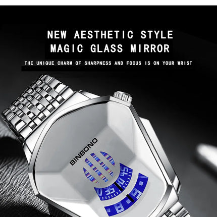 BINBOND New Casual Unique Digital Clock Men Luxury Watch Automatic Watches Mens Gold Fashion Quartz Wristwatches Montre Homme 01