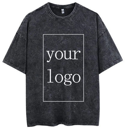 100% Cotton Men's Clothing Vintage Black Acid Wash Hoodies Men Women Oversized Hip Hop Sweatshirts Casual Pullover Y2K Clothes