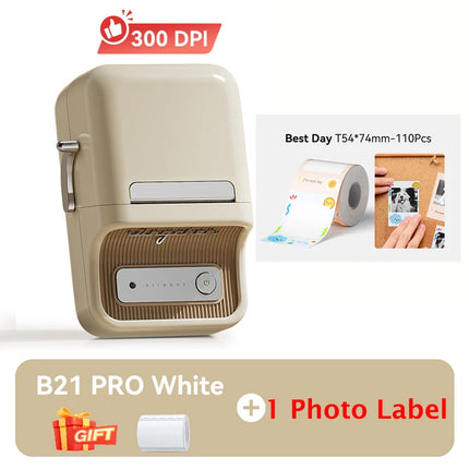 NiiMbot B21 B21 PRO Bluetooth Adhesive Label Printers Mini Thermal Printer Wireless Barcode Label Maker for Office Clothing