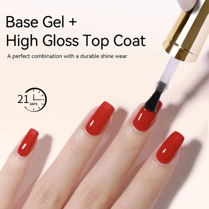 UR SUGAR 15ml Top Coat and Base Gel Nail Polish Hema Free Base Top Coat Gel Semi permanent Soak Off UV LED Nail Gel Varnish