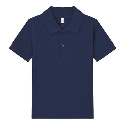 Boys Polo Shirt Children 15 Colors Custom Logo Short-Sleeve High-end eco-friendly cotton Clothes Teens Tshirts