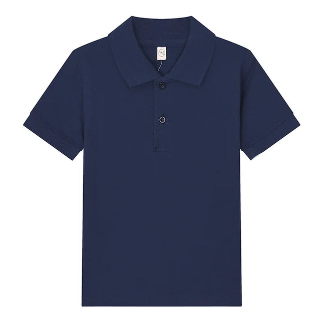 Boys Polo Shirt Children 15 Colors Custom Logo Short-Sleeve High-end eco-friendly cotton Clothes Teens Tshirts