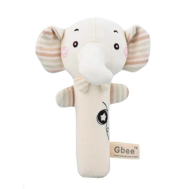 Organic cotton baby hand crank, newborn soothing doll, 0-1 year old baby toy hand bell