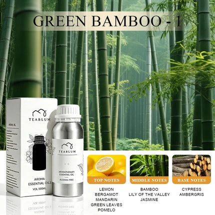 TEABLUM 500ML Aromatic Hotel Essential Oil Hotels Home Air Freshener Pure Plant Essential Oil Alcohol Free for Electric Diffuser