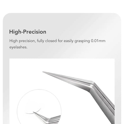 DIYDAY Eyelash Extension Tweezers Stainless Steel Eyebrow Precision Tweezers Fiber Tip Volume Isolation Lashes Extension Tweezer