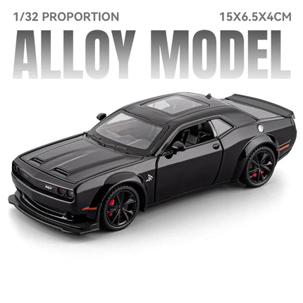 1:32 Dodge Challenger Hellcat Redeye Alloy Metal Diecast Model Car Home Trendy & Desktop Display Ornament Birthday Gift For Boy