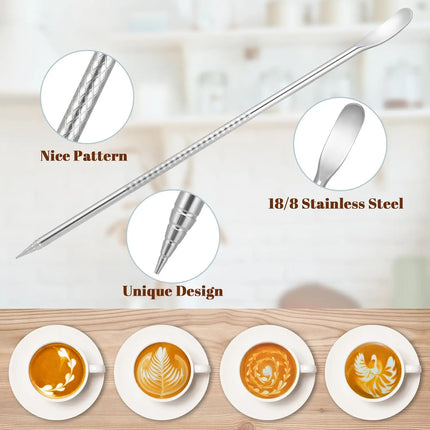 12oz Thickened Stainless Steel Coffee Latte Art Pitcher Scale Pointed Spout Milk Frothing Jug Barista Professional Coffee Tool