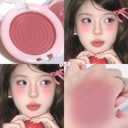 1Pc Monochrome Blush Face Mineral Pigment Peach Orange Nude Pink Matte Natural Blush Contour Shadow Cheek Blusher Cosmetics