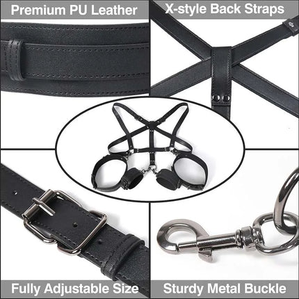 SM Adult Sex Toy Backhand Binding Apertural Plug Anal Hook Bondage Toys Bdsm Kit Slave Bondage Handcuff Couple Bundle Game 18+