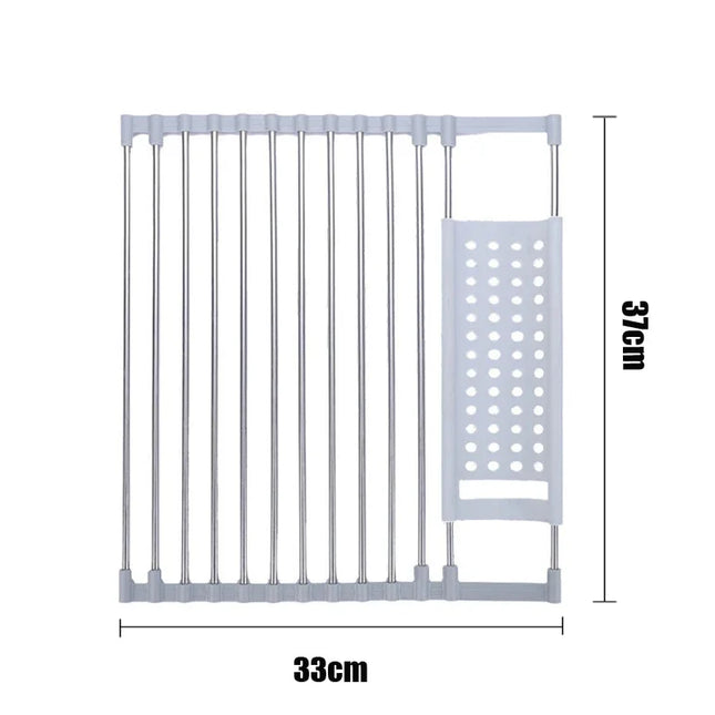 Stainless Sink Drainer Holder Portable Drying Plate Rack Foldable Dish Drainer Shelf Vegetable Food Basket Kitchen Organizer
