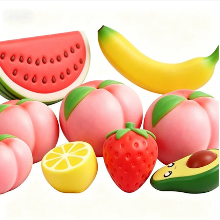 Jumbo Strawberry banana peach stress ball Squishy Squeeze Slow Rising Antistress for Adults Anti-Anxiety Fidget Toy stress