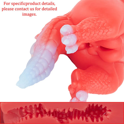 GEEBA Fantasy Red/Blue Dragon Male Masturbator Silicone Adult Men's Onahole Pocket Pussy Realistic Vagina Stroker Men Sex Toys