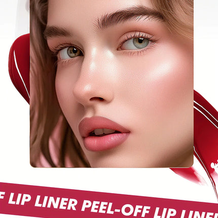 6 Color Peel Off Lip Liner Matte Waterproof Lip Gloss Long Lasting Transfer Proof Nourishing Formula for Comfortable Wear Beauty