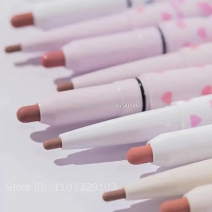 FLORTTE Dual-ended Lip Liner Pencil Natural Matte Cute Animals Nude Lipstick Pen Long Lasting Lip Gloss Korean Cosmetic Make Up
