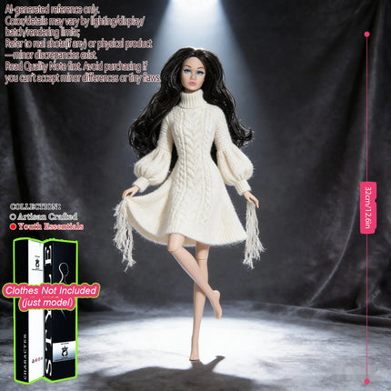 1/6 Scale 12-Joint Premium Figure, 12.6in BJD Doll Changeable Makeup (no clothing)