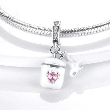 925 Sterling Silver Pink Series Charms Bow Tie Girl Cake Princess Beads Pendant Fit Original Bracelet DIY Jewelry Gift For Woman