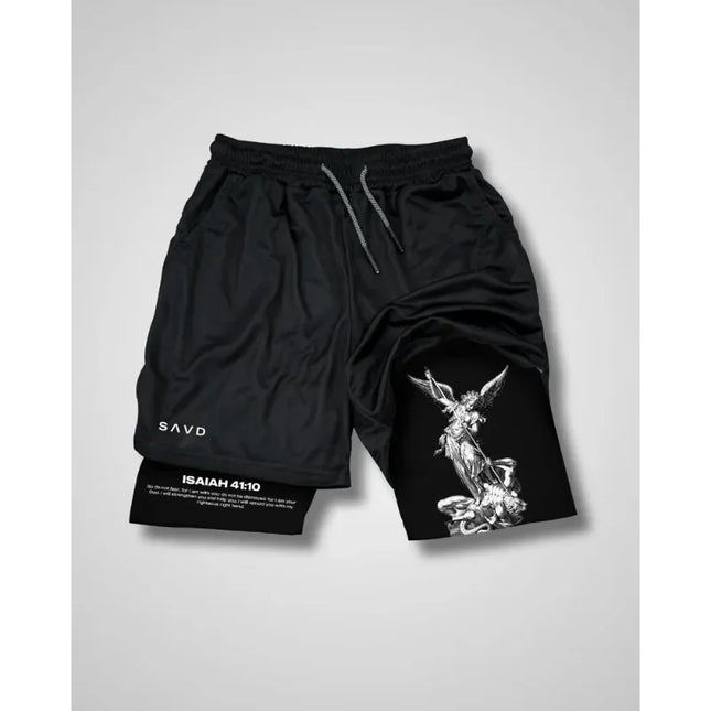 Classic Brand Heavy Woven Quick Dry Casual Sports ShortsSAVD High Street 2025 Large Pattern Letter Print High Gram