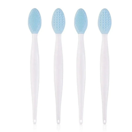 Wholesale 4pcs New Fashion Design Nose Double-Sided Tool Silicone Lip Scrub Exfoliator Brush  make up brushes  makeup brush set