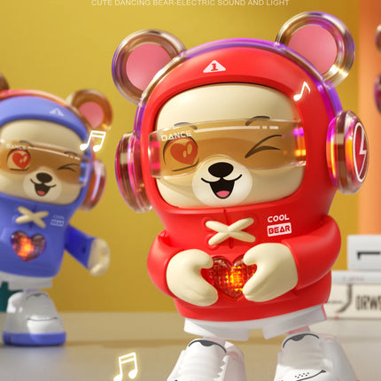 Dancing Bear Baby Dragon Toys, Lighting and Dancing Robot Mode Cute Shape 2 Gear Switches for 3+ Childs Not Include Battery