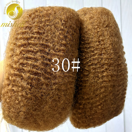30/50g Pack 10-18In 30# 4C Afro Kinky Human Hair Bulk 100% Human Hair Soft Afro Kinky Bulk for Locs Extensions/Twists/Braids
