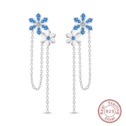 Real 925 Sterling Silver Star Earrings For Women Sparkling Zircon Ear Studs Luxury Fine Engagement Wedding Jewelry Gift For Girl