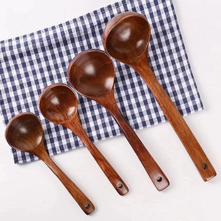 New Komu Wooden Spoon Soup Ladle Kitchen Utensils Tableware Cooking Catering Supplies Non Stick Pot Cutlery Accessories