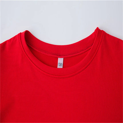 Children Solid color Short sleeve Suitable for boys girls top 3-12 Age Toddle T-shirts summer casual  white pink black clothing