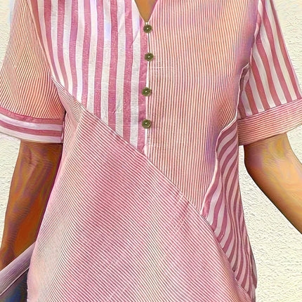 Women's Oversized Woven Shirt Long Sleeve Casual Button up Loose Fit Shirt for All Seasons