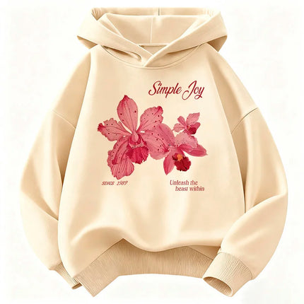 Graphic Pullover Flower Design Hooded Kids Children's Sweatshirt Cute Hoody for Boys Girls Spring Casual Hoodies