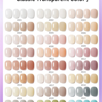 24Pcs 15ML Ice-through Color Gel Nail Polish Semi Permanent Nail Art Soaking UV LED Nail Salon DIY Nail Salon Gel For Spring