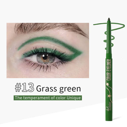 Green Eyeliner Gel Pencil Waterproof Cream Matte Eye Pen Liner Long-Lasting Fading Makeup Matte Lying Silkworm Eye Liner