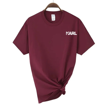 Fashion Casual Brand Karls T Shirt Men Women Cotton Short Sleeve O-neck Tshirt Men's Women's Summer Top Tee Shirt