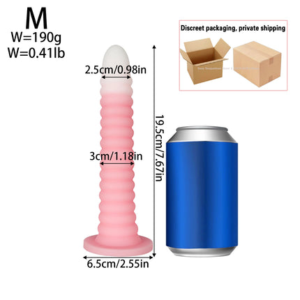 Extra Long Gradient Pink Anal Plug Massager With Threaded Suction Cup Rear Multi-size Unisex Anal Plug Adult Erotic Anal Sex Toy