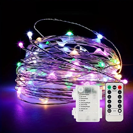Christmas Party Wedding Decoration Remote Control Waterproof Battery Operated Fairy Lights 5/10/20/30 Meter Copper Wire String