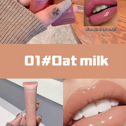 Lip Glowy Lightweight Hydration Balm Shea Butter Glaze Craze Tinted Polypeptide Lip Gloss Serum Fruit Donut Lip Oil Care