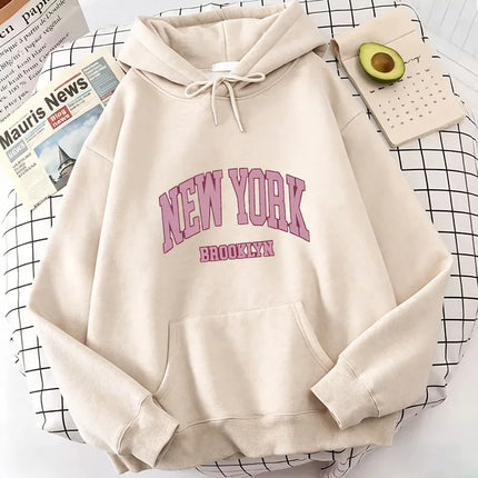 2026 Graphic Hoodies New York Brooklyn Print Hoodies Spring Autumn Winter Casual Hoodies Sweatshirts Men Women Tops