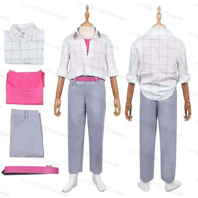Kids Jinu Cosplay Costume Cartoon Hunters Saja Boys Uniform Clothes Shirts Pants Roleplay Outfits Halloween Carnival Suits