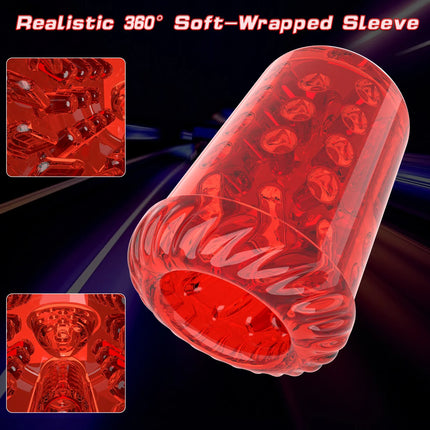 Enlargers LCD APP Penis pump Pocket Pussies Thrusting Rotating Vibrating Sucking Lickin 9 In 1 Multi-Functional Cook Exerciser